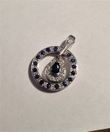 Pendente Gilma Gioielleria  in Oro Zaffiro blu 1.30 Ct PEOR-28-286 - PEOR-28-286